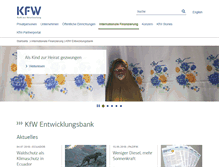 Tablet Screenshot of kfw-entwicklungsbank.de